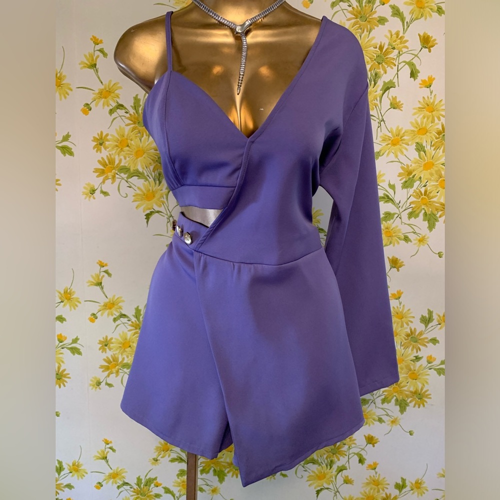 one sleeve dressy romper size L